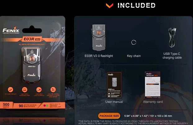 Load image into Gallery viewer, Fenix E03R V.2 Keychain Light* w/ FREE Nano Mount