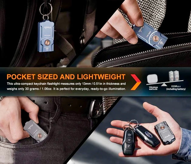 Load image into Gallery viewer, Fenix E03R V.2 Keychain Light* w/ FREE Nano Mount