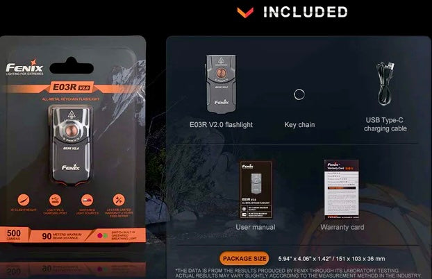 Load image into Gallery viewer, Fenix E03R V.2 Keychain Light* w/ FREE Cinch Mount
