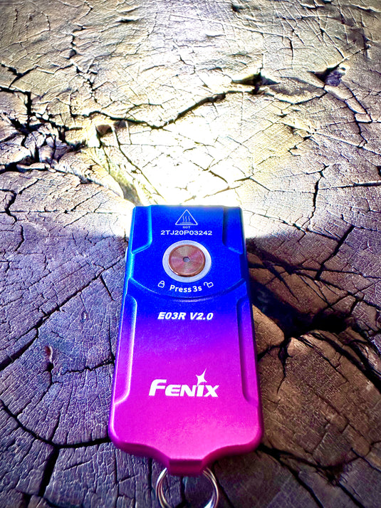 fenix e03r v2.0 keychain rechargeable flashlight Fenix E03R Keychain Light* w/ FREE Nano Mount – Original Free Range