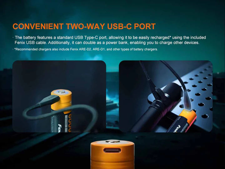Load image into Gallery viewer, Fenix Li-on USB Rechargeable Batteries*
