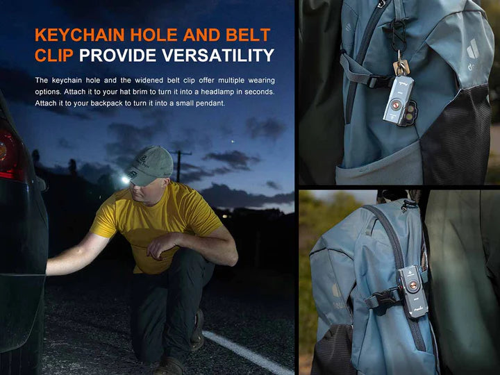 Load image into Gallery viewer, *NEW* Fenix E06R Keychain Light* w/ FREE Nano Handlebar Mount
