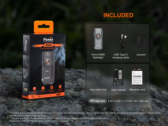 *NEW* Fenix E06R Keychain Light* w/ FREE Nano Handlebar Mount