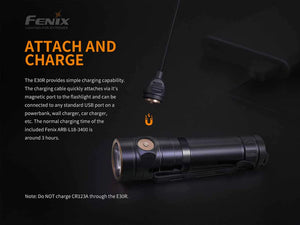 Fenix E30R Compact Light* w/ Mag Charger + Cinch Mount
